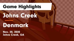 Johns Creek  vs Denmark  Game Highlights - Nov. 20, 2020