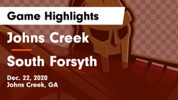 Johns Creek  vs South Forsyth  Game Highlights - Dec. 22, 2020