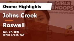 Johns Creek  vs Roswell  Game Highlights - Jan. 27, 2023
