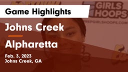 Johns Creek  vs Alpharetta  Game Highlights - Feb. 3, 2023