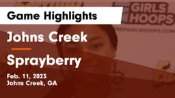 Johns Creek  vs Sprayberry  Game Highlights - Feb. 11, 2023