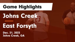 Johns Creek  vs East Forsyth  Game Highlights - Dec. 21, 2023