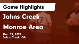 Johns Creek  vs Monroe Area  Game Highlights - Dec. 29, 2023