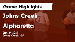 Johns Creek  vs Alpharetta  Game Highlights - Jan. 9, 2024