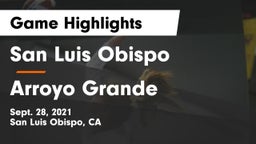 San Luis Obispo  vs Arroyo Grande  Game Highlights - Sept. 28, 2021