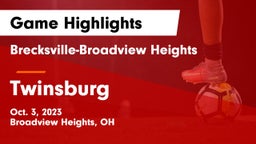 Brecksville-Broadview Heights  vs Twinsburg  Game Highlights - Oct. 3, 2023