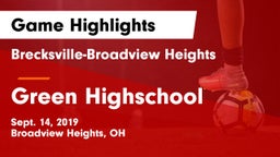 Brecksville-Broadview Heights  vs Green Highschool  Game Highlights - Sept. 14, 2019