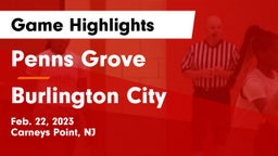 Penns Grove  vs Burlington City  Game Highlights - Feb. 22, 2023