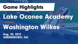 Lake Oconee Academy vs Washington Wilkes Game Highlights - Aug. 20, 2019