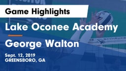 Lake Oconee Academy vs George Walton Game Highlights - Sept. 12, 2019
