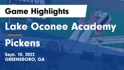 Lake Oconee Academy vs Pickens  Game Highlights - Sept. 10, 2022
