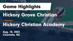 Hickory Grove Christian  vs Hickory Christian Academy Game Highlights - Aug. 18, 2022