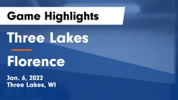 Three Lakes  vs Florence Game Highlights - Jan. 6, 2022