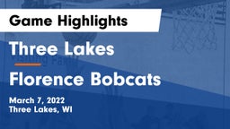 Three Lakes  vs Florence Bobcats Game Highlights - March 7, 2022