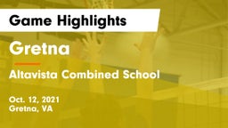 Gretna  vs Altavista Combined School  Game Highlights - Oct. 12, 2021