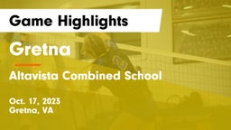 Gretna  vs Altavista Combined School  Game Highlights - Oct. 17, 2023