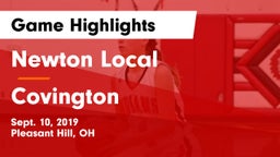 Newton Local  vs Covington Game Highlights - Sept. 10, 2019
