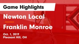 Newton Local  vs Franklin Monroe  Game Highlights - Oct. 1, 2019