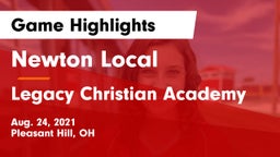 Newton Local  vs Legacy Christian Academy Game Highlights - Aug. 24, 2021