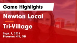 Newton Local  vs Tri-Village Game Highlights - Sept. 9, 2021