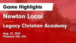 Newton Local  vs Legacy Christian Academy Game Highlights - Aug. 23, 2022