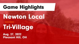 Newton Local  vs Tri-Village  Game Highlights - Aug. 27, 2022