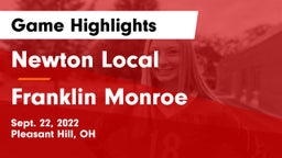 Newton Local  vs Franklin Monroe  Game Highlights - Sept. 22, 2022