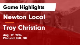 Newton Local  vs Troy Christian  Game Highlights - Aug. 19, 2023
