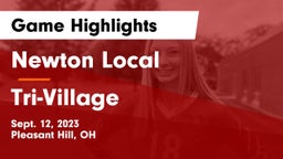 Newton Local  vs Tri-Village  Game Highlights - Sept. 12, 2023