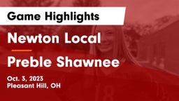Newton Local  vs Preble Shawnee  Game Highlights - Oct. 3, 2023