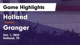 Holland  vs Granger  Game Highlights - Oct. 1, 2022