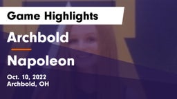 Archbold  vs Napoleon Game Highlights - Oct. 10, 2022