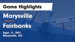 Marysville  vs Fairbanks  Game Highlights - Sept. 11, 2021