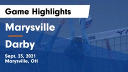 Marysville  vs Darby  Game Highlights - Sept. 23, 2021