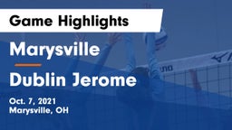 Marysville  vs Dublin Jerome  Game Highlights - Oct. 7, 2021