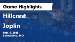 Hillcrest  vs Joplin  Game Highlights - Feb. 5, 2018