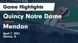 Quincy Notre Dame vs Mendon Game Highlights - April 7, 2021