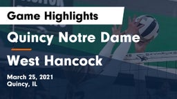 Quincy Notre Dame vs West Hancock Game Highlights - March 25, 2021