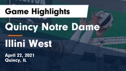 Quincy Notre Dame vs Illini West  Game Highlights - April 22, 2021