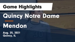 Quincy Notre Dame vs Mendon Game Highlights - Aug. 25, 2021