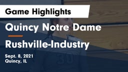 Quincy Notre Dame vs Rushville-Industry  Game Highlights - Sept. 8, 2021
