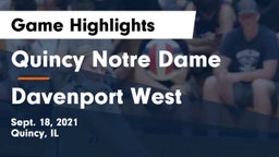 Quincy Notre Dame vs Davenport West Game Highlights - Sept. 18, 2021