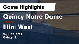 Quincy Notre Dame vs Illini West Game Highlights - Sept. 23, 2021