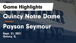 Quincy Notre Dame vs Payson Seymour Game Highlights - Sept. 21, 2021
