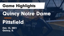 Quincy Notre Dame vs Pittsfield  Game Highlights - Oct. 13, 2021