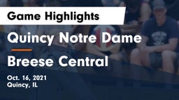 Quincy Notre Dame vs Breese Central Game Highlights - Oct. 16, 2021