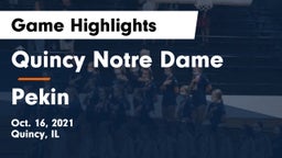 Quincy Notre Dame vs Pekin Game Highlights - Oct. 16, 2021
