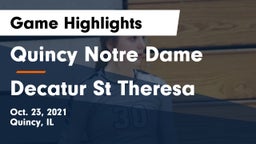 Quincy Notre Dame vs Decatur St Theresa Game Highlights - Oct. 23, 2021