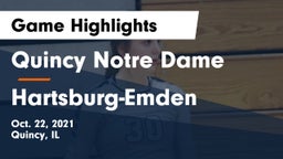 Quincy Notre Dame vs Hartsburg-Emden Game Highlights - Oct. 22, 2021
