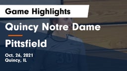 Quincy Notre Dame vs Pittsfield Game Highlights - Oct. 26, 2021